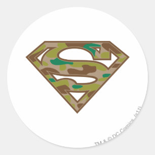 Sticker Rond Superman S-Shield  Logo de camouflage