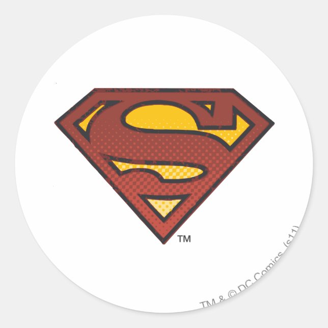 Sticker Rond Superman S-Shield | Logo des points dégradés (Devant)