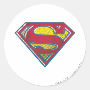 Sticker Rond Superman S-Shield   Logo imprimé