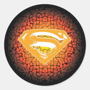Sticker Rond Superman Stylisé   Logo Crackle