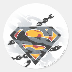 Sticker Rond Superman Stylisé   Logo des chaînes
