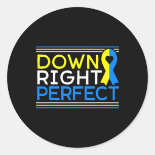Sticker Rond Support de syndrome de Perfect Down