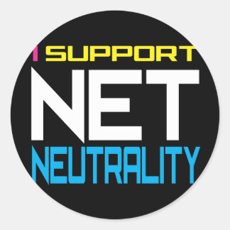 Sticker Rond Supporter la neutralité du Net