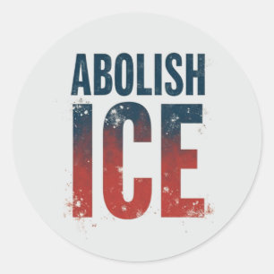 Sticker Rond Supprimer les couleurs du drapeau américain ICE