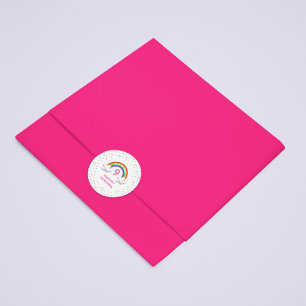 Sticker Rond Sur Cloud 9 ! Anniversaire arc-en-ciel