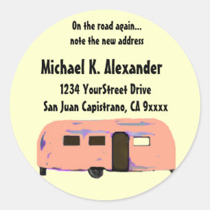 Sticker Rond Sur la remorque de route