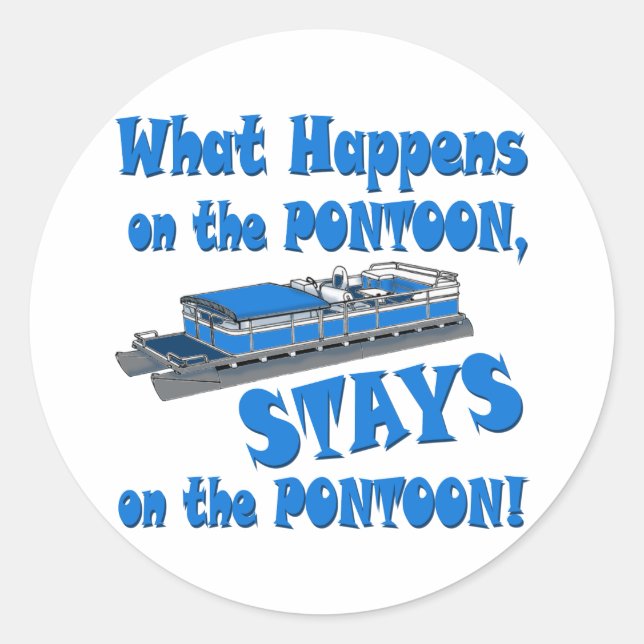 Sticker Rond Sur le ponton (Devant)