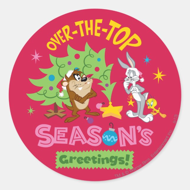 Sticker Rond Sur les Bonnes Fêtes supérieures (Devant)