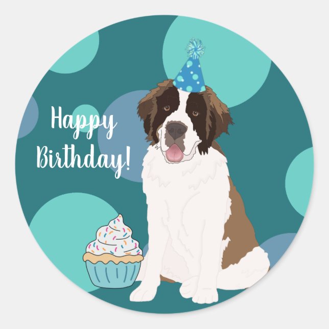 Sticker Rond Sur mesure St Bernard (Devant)