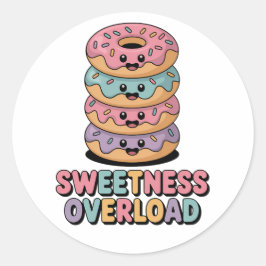 Sticker Rond Surcharge de sucrerie | Enfants Donut