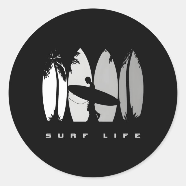 Sticker Rond Surf de surf (Devant)