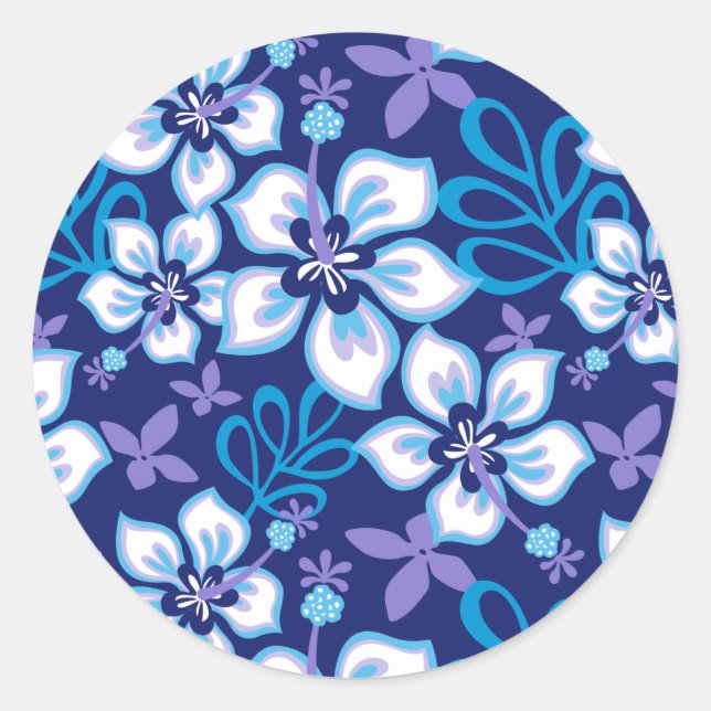 Sticker Rond Surf JUNGLE (COMBO BLEU) (Devant)