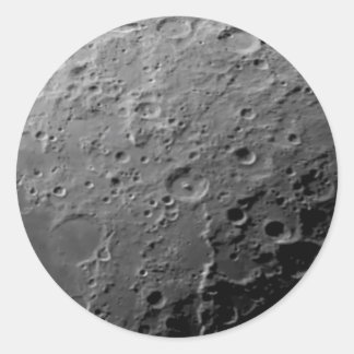 Sticker Rond Surface de la lune