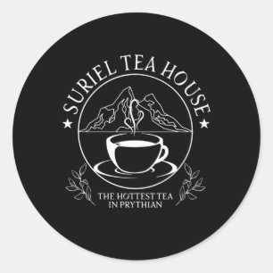 Sticker Rond Suriel Tea Co Déverser Le Thé Fun Thé Boire Thé