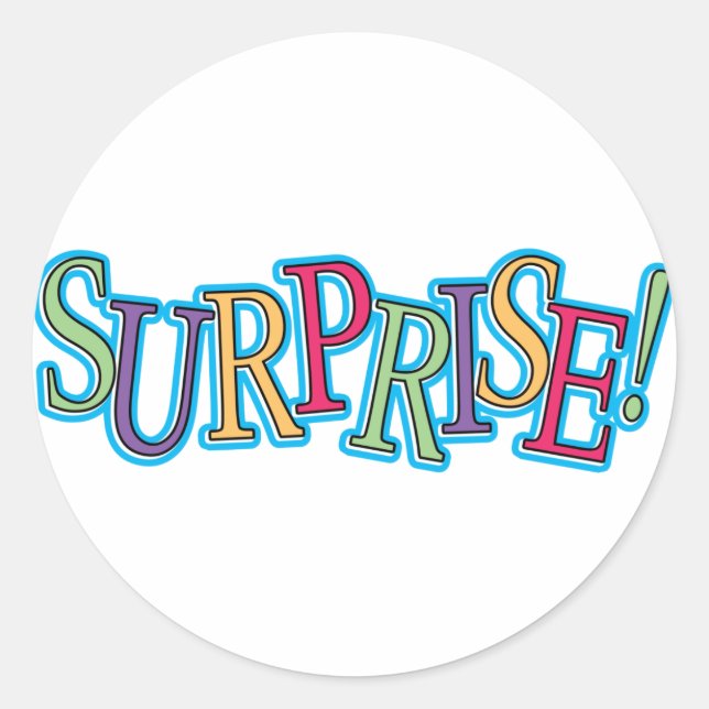 Sticker Rond Surprise ! (Devant)