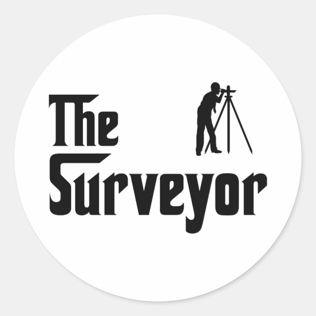Sticker Rond Surveyeur foncier (Devant)