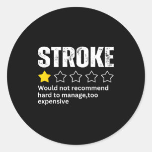 Sticker Rond Survivant d'AVC Guerrier de la maladie cardiaque C