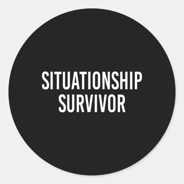 Sticker Rond Survivant de la situation (Devant)