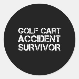 Sticker Rond Survivant de l'accident du Golf Cart