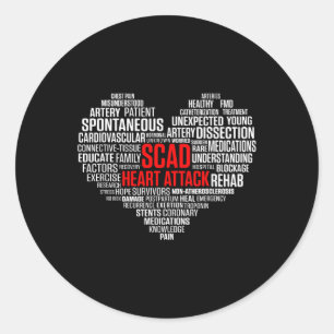 Sticker Rond Survivant de l'attaque cardiaque de la cadence