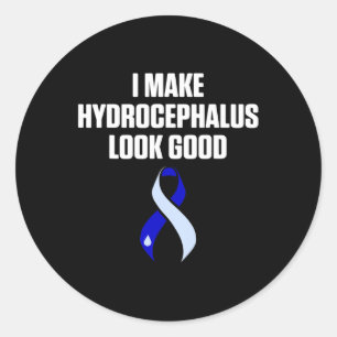 Sticker Rond Survivant de l'hydrocéphalie Regardez bien Guerrie