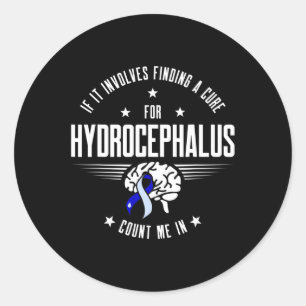 Sticker Rond Survivant de l'hydrocéphalie : un guerrier de sens