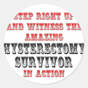 Sticker Rond Survivant de l'hystérectomie Extraordinaire en act