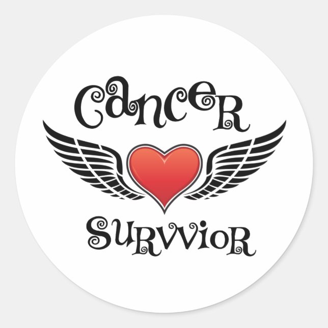 Sticker Rond Survivant du cancer (Devant)