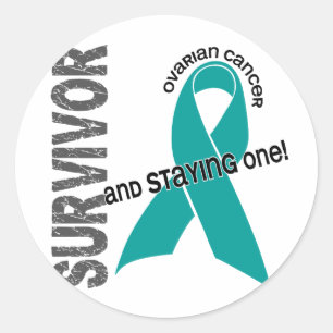 Sticker Rond Survivant du cancer de l'ovaire
