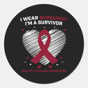 Sticker Rond Survivant du cancer du sang Mois de sensibilisatio