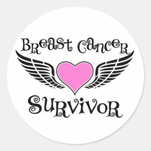 Sticker Rond Survivant du cancer du sein