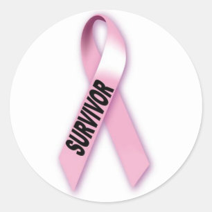 Sticker Rond Survivant du cancer du sein