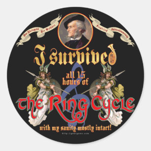 Sticker Rond Survivant du cycle de l'anneau
