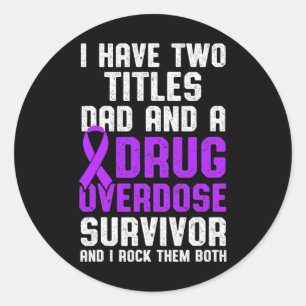 Sticker Rond Survivant du guerrier de sensibilisation à la surd