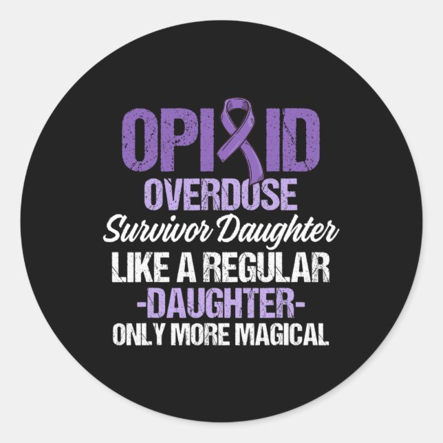 Sticker Rond Survivant du guerrier de sensibilisation à la surd (Devant)