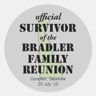 Sticker Rond Survivant officiel de la Réunion familiale - Delaw