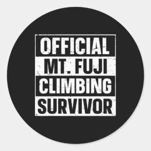 Sticker Rond Survivant officiel de l'ascension du mont Fuji 