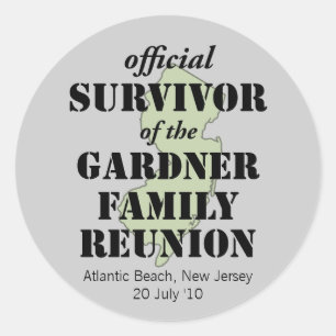 Sticker Rond Survivant officiel (vert)
