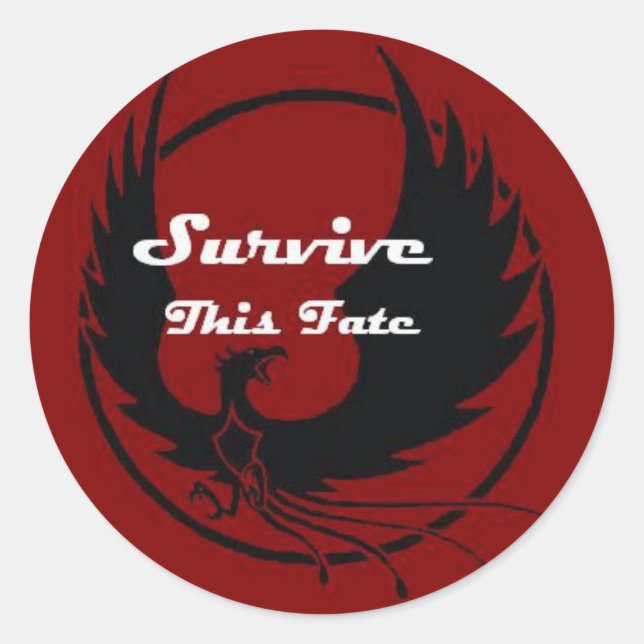Sticker Rond Survivre à ce destin (Devant)