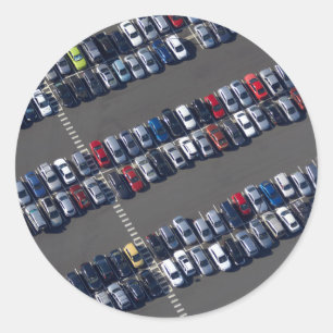 Sticker Rond Survol aérien du stationnement