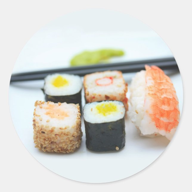 Sticker Rond Sushi ! (Devant)