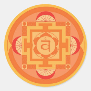 Sticker Rond Svādhisthāna Chakra Mandala
