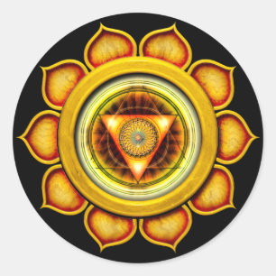 Sticker Rond Swadhisthana ou Sacral le 2ème Chakra