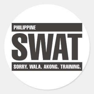 Sticker Rond SWAT - Tagalog - Noir