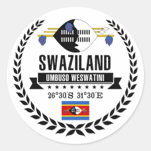 Sticker Rond Swaziland