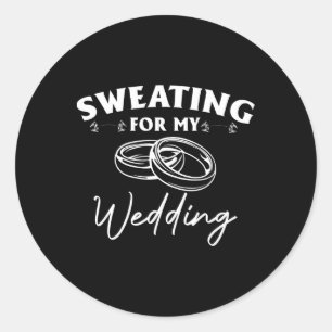Sticker Rond Sweat Pour Mon Mariage Entraînement De Mariée Gym