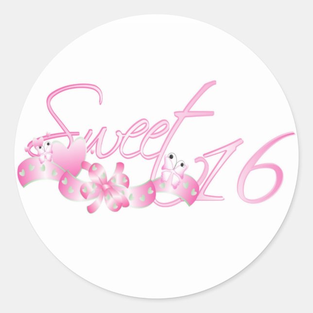 Sticker Rond Sweet 16 (Devant)