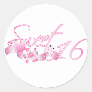 Sticker Rond Sweet 16
