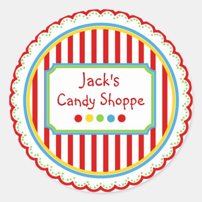 Sticker Rond Sweet Candy Circus (Devant)
