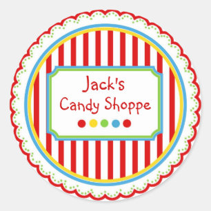 Sticker Rond Sweet Candy Circus